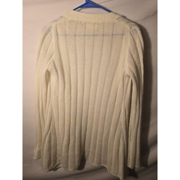 Altar'd State Soft White Cardigan Sweater Womens Size Large Classic - Picture 3 of 3